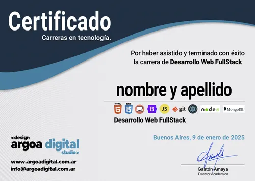 Certificado FullStack