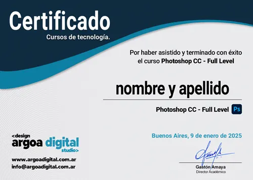 Certificado Photoshop CC - Full Level