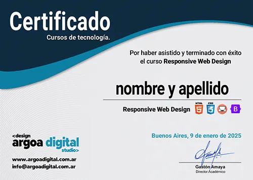 Certificado Responsive Web Design